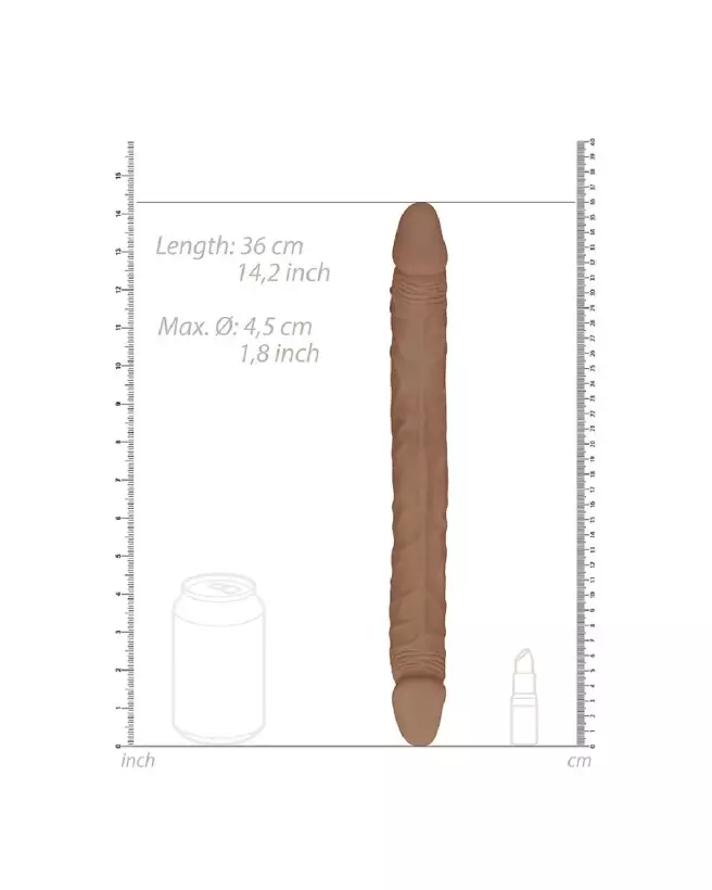 Double Dong 36 cm RealRock by Shots pour plaisir double-6