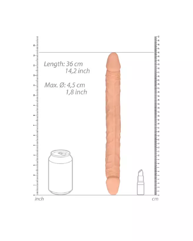 Image du Double Dong 36 cm RealRock by Shots, jouet double extrémité-6