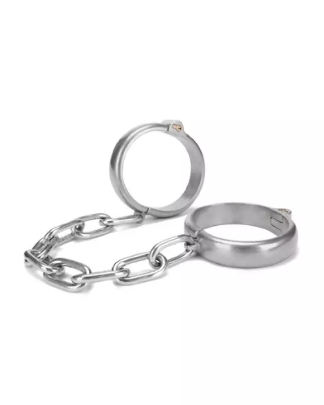 Menottes robustes Prowler Red pour chevilles, couleur argent, accessoire durable et sécurisé pour bondage-1