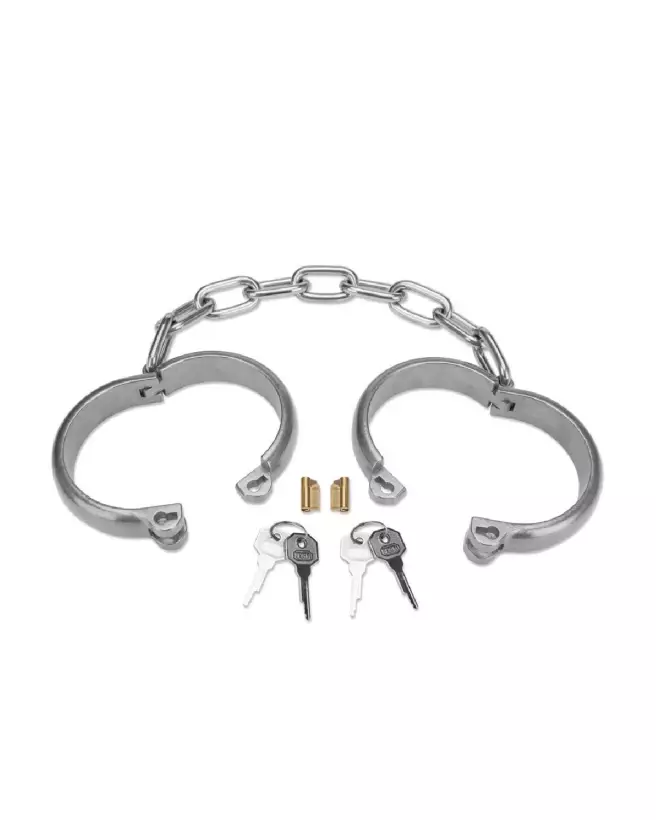 Menottes robustes Prowler Red pour chevilles, couleur argent, accessoire durable et sécurisé pour bondage-2