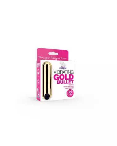 Image du Mini Vibro Gold Bullet de Pink Pussycat, vibromasseur compact et élégant-2