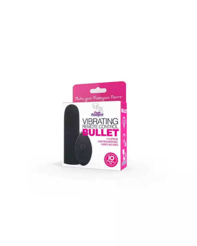 Vibrating Bullet Pink Pussycat avec télécommande pour stimulation discrète-1