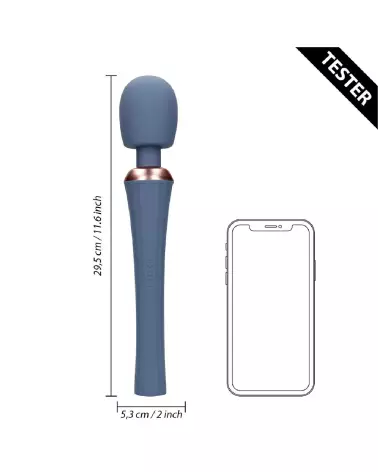 Blue Nova Wand Vibrator by Loveline Shots - Quality Handheld Massager-4