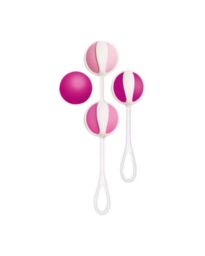 Image des Geisha Balls Mini Raspberry de G-Vibe, boules de Geisha en silicone médical pour tonification pelvienne-1