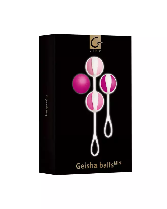 Image des Geisha Balls Mini Raspberry de G-Vibe, boules de Geisha en silicone médical pour tonification pelvienne-2