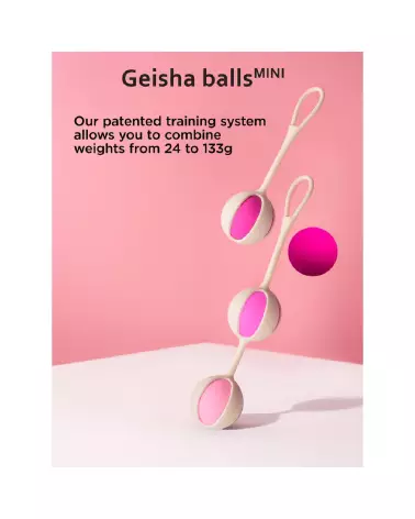 Image des Geisha Balls Mini Raspberry de G-Vibe, boules de Geisha en silicone médical pour tonification pelvienne-6