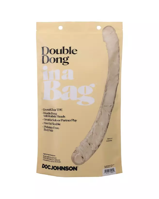 Double Dong 13 pouces Doc Johnson en action, jouet flexible pour plaisir partagé-3