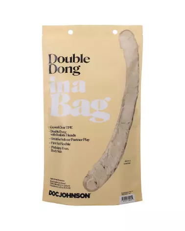 Double Dong 13 pouces Doc Johnson en action, jouet flexible pour plaisir partagé-3