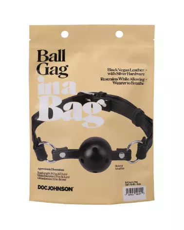 Ball Gag Doc Johnson en silicone pour jeux de soumission et contrôle sécurisé-4