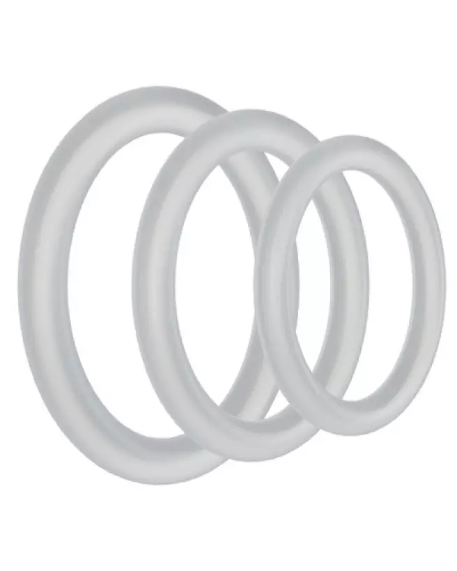 Tri-Pack Silicone Gasket Cockrings par Doc Johnson - Anneaux en Silicone-1