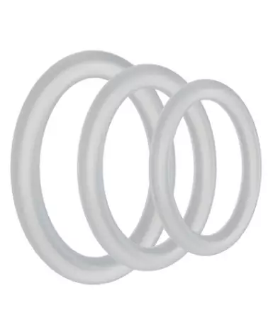 Tri-Pack Silicone Gasket Cockrings par Doc Johnson - Anneaux en Silicone-1