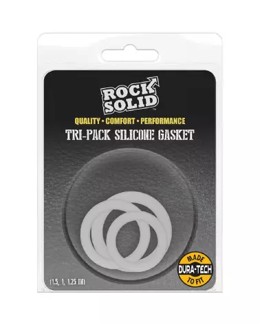 Tri-Pack Silicone Gasket Cockrings par Doc Johnson - Anneaux en Silicone-2