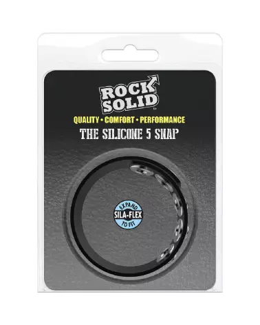 Image du Silicone 5 Snap Cockring de Doc Johnson - Anneau Pénien Ajustable-2