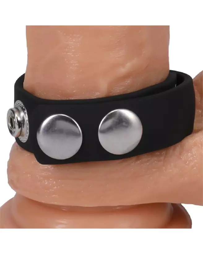 Image du Silicone 5 Snap Cockring de Doc Johnson - Anneau Pénien Ajustable-4