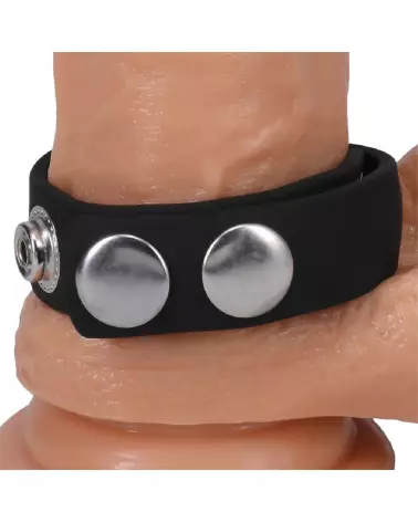 Image du Silicone 5 Snap Cockring de Doc Johnson - Anneau Pénien Ajustable-5