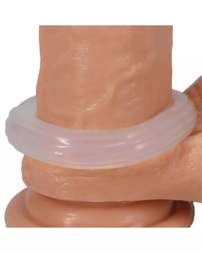 Image du Ribbed Donut Cockring de Doc Johnson pour endurance et confort-6