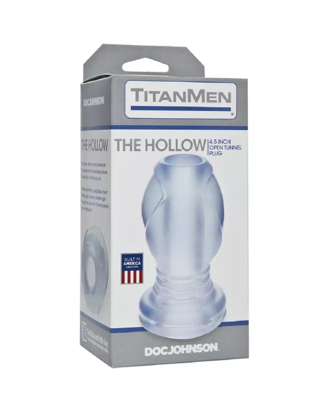 Photo du Hollow Butt Plug Doc Johnson, tunnel anal transparent et ergonomique-2