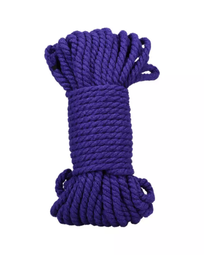 Corde de bondage en chanvre violet 6 mm Doc Johnson pour Shibari-1