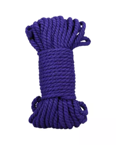 Corde de bondage en chanvre violet 6 mm Doc Johnson pour Shibari-1