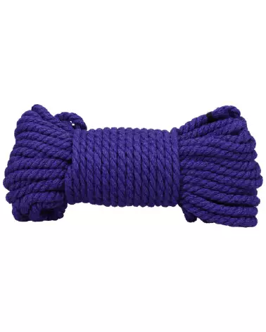 Corde de bondage en chanvre violet 6 mm Doc Johnson pour Shibari-4