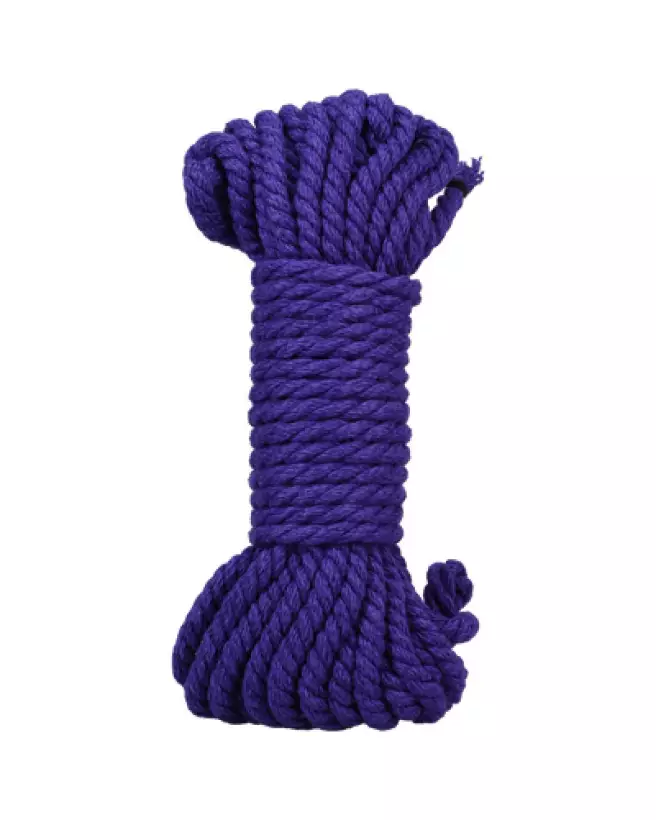 Corde de bondage Shibari Doc Johnson en chanvre violet, 6 mm, 30 pieds-1