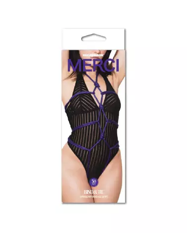 Corde de bondage Shibari Doc Johnson en chanvre violet, 6 mm, 30 pieds-2