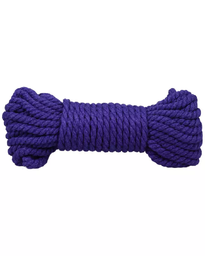Corde de bondage Shibari Doc Johnson en chanvre violet, 6 mm, 30 pieds-3