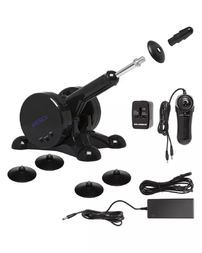 Doc Johnson Power Banger Fuck Machine noire avec télécommande sans fil-3