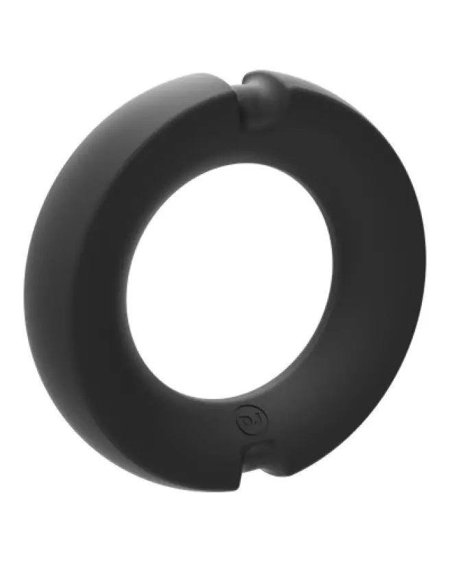 Cockring The Paradox 45mm noir en silicone et métal de Doc Johnson-1