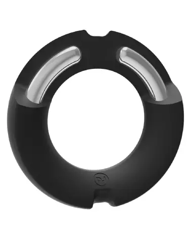 Cockring The Paradox 45mm noir en silicone et métal de Doc Johnson-4