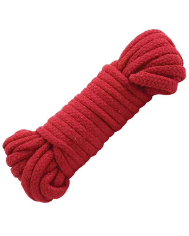Corde Shibari en Coton Rouge de Doc Johnson pour Bondage-1
