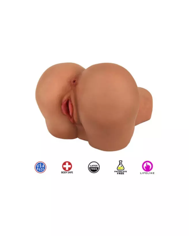 Masturbateur vibrant Tia Curve Toys en position doggy style-1
