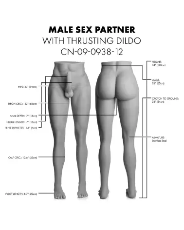 Jock Male Sex Partner poupée réaliste avec dildo thrustant de Curve Toys-7