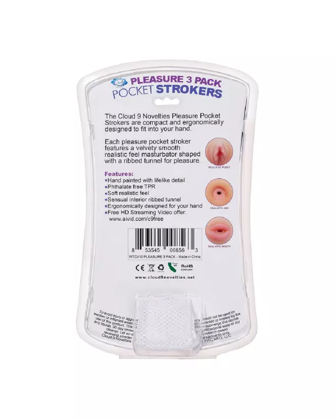 Image du Kit Masturbateur Trio Stroker Cloud 9 - Vagin, Anus, Bouche-3