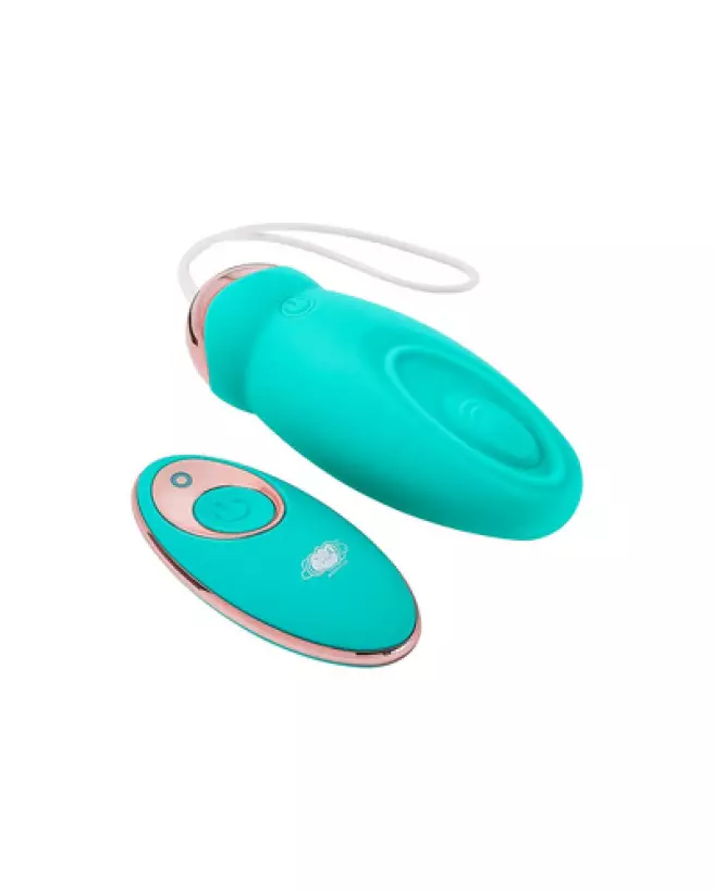 Image des œufs vibrants télécommandés Cloud 9 avec mouvement pulsatile pour plaisir discret et intensifié-1