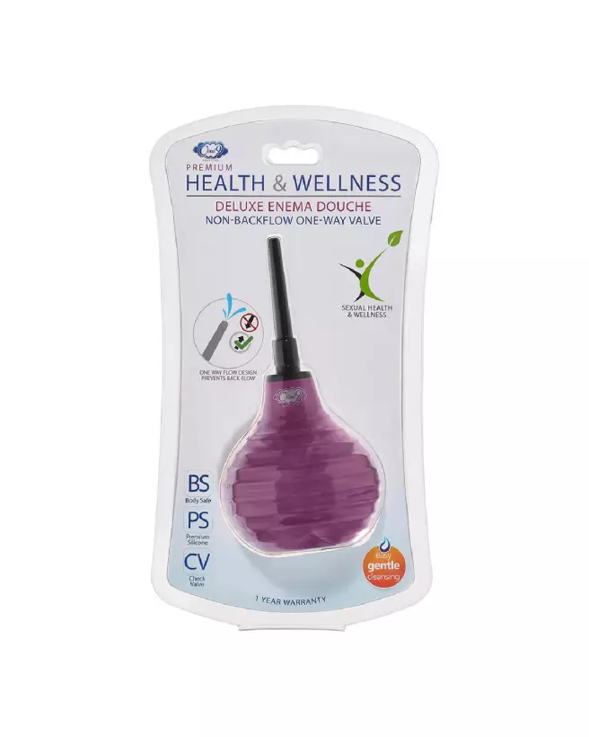 Image de la poire à lavement Cloud 9 avec valve anti-retour pour hygiène intime sécurisée-2