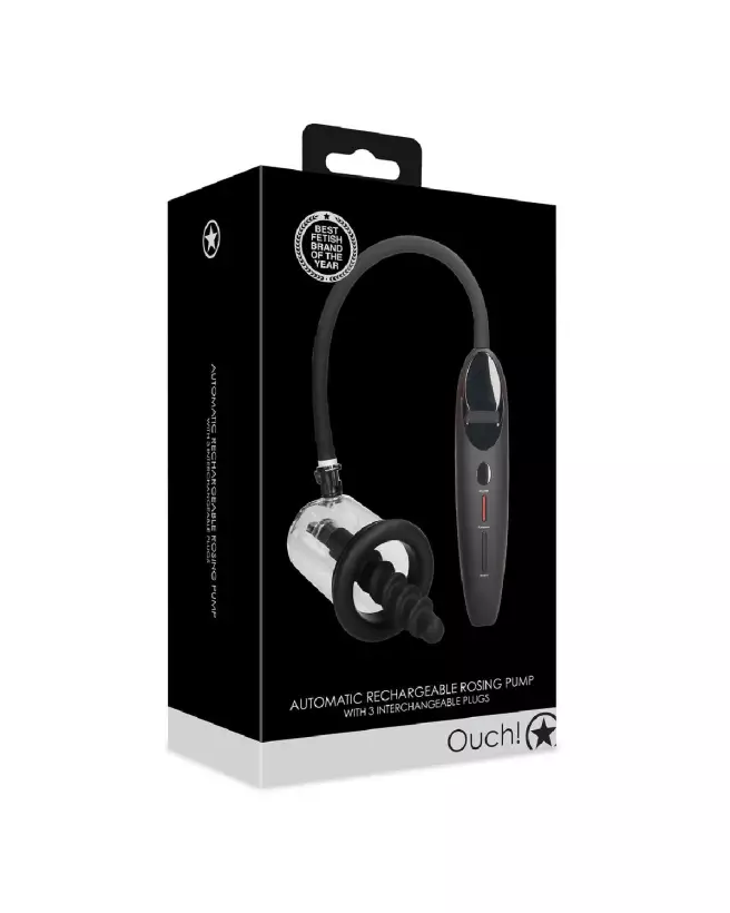 Pompe à vide automatique rechargeable Ouch! by Shots pour usage anal-2