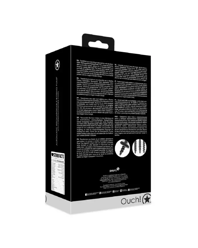 Pompe à vide automatique rechargeable Ouch! by Shots pour usage anal-3