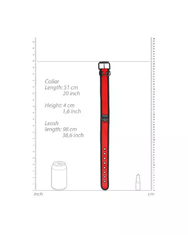 Collier en néoprène avec laisse pour chiens Ouch! by Shots, accessoire canin élégant et résistant-7
