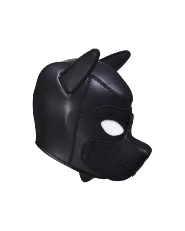 Masque de chiot en néoprène noir Ouch! by Shots pour Pet Play-5