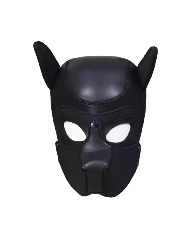 Masque de chiot en néoprène noir Ouch! by Shots pour Pet Play-6