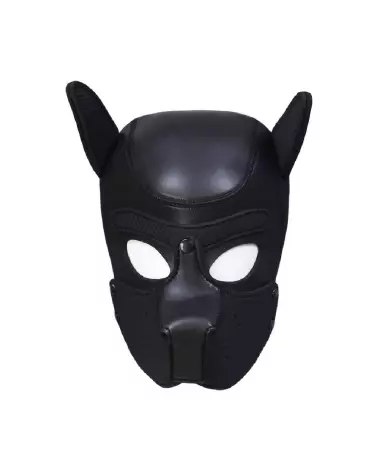 Masque de chiot en néoprène noir Ouch! by Shots pour Pet Play-6