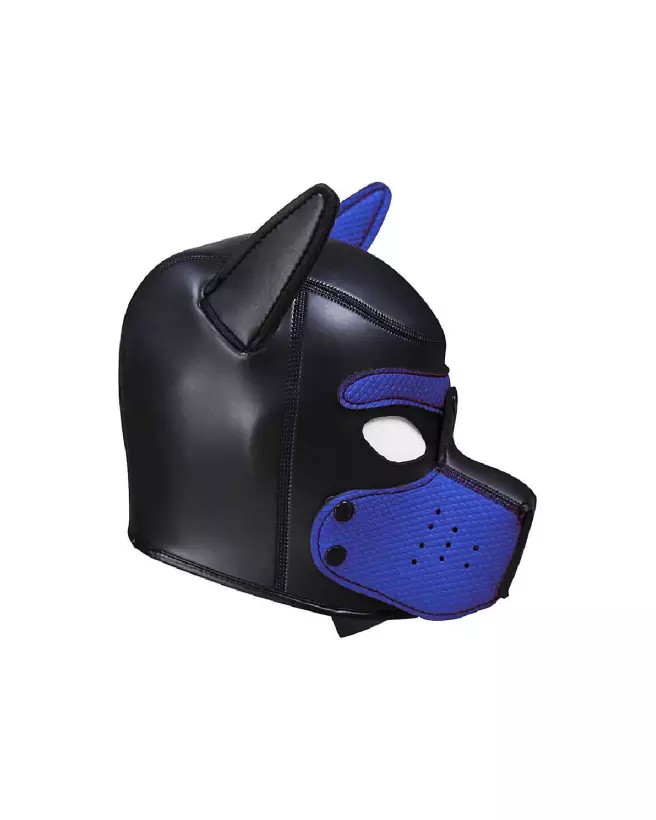 Masque de Chiot en Néoprène Bleu Ouch! by Shots pour Pet Play-5