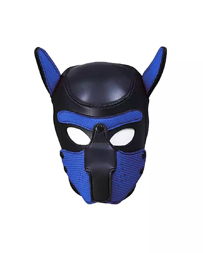 Masque de Chiot en Néoprène Bleu Ouch! by Shots pour Pet Play-7