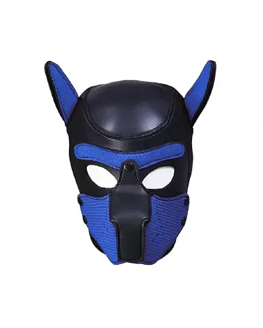 Masque de Chiot en Néoprène Bleu Ouch! by Shots pour Pet Play-7