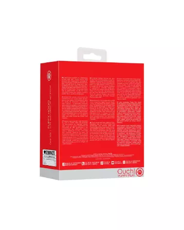 Masque néoprène rouge pour chiot de Ouch! en Pet Play-3
