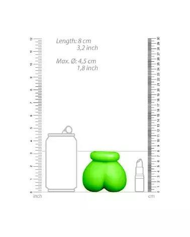 Sac à balles lumineux Ouch! by Shots - Ball Bag Glow in the Dark pour jeux érotiques-5