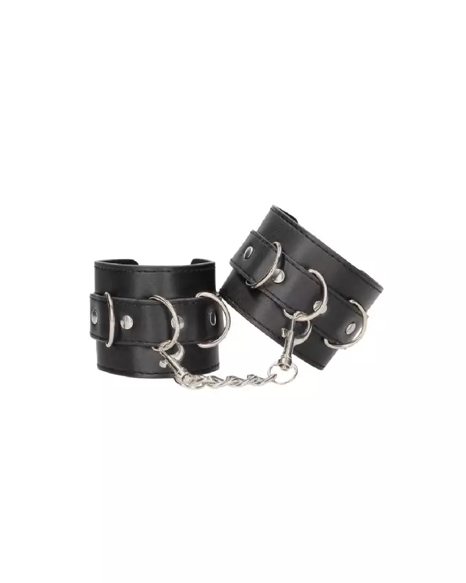 Menottes en cuir bondé Ouch! by Shots pour mains et chevilles, haute qualité et confort-4