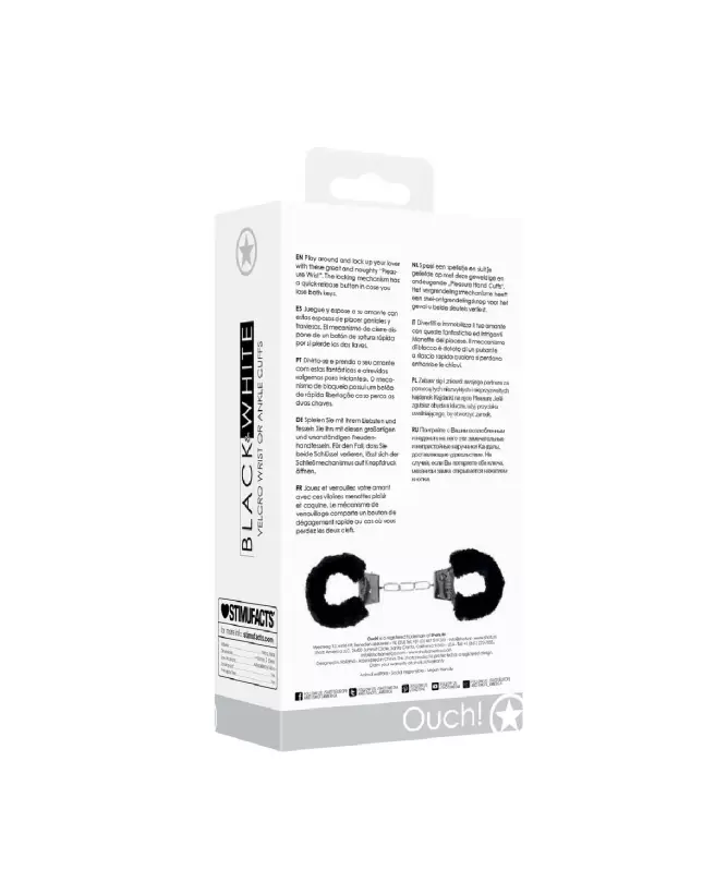 Menottes Hand / Ankle Cuffs à Velcro de Ouch! by Shots pour jeux de contrainte et sécurité-3