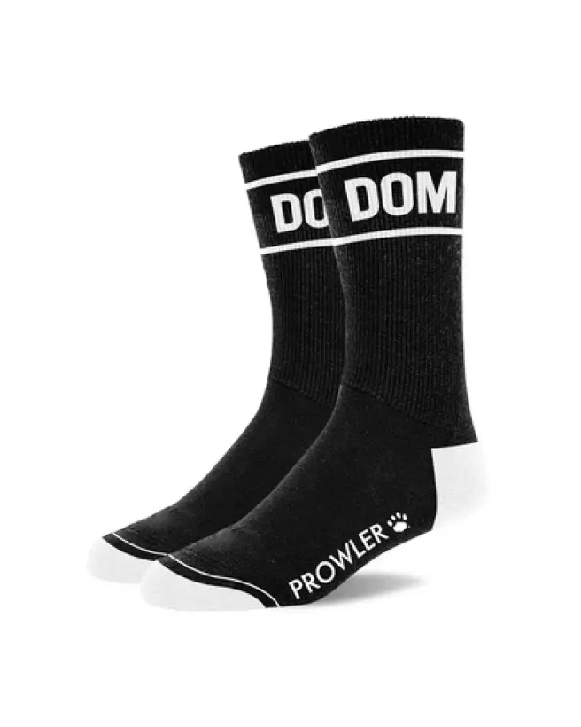 Image des chaussettes Dom Socks noir et blanc de Prowler Red, style élégant et confortable-1
